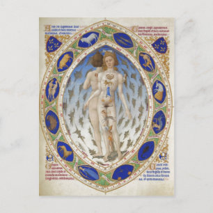 Anatomischer Mensch, Les Tr?s Riches Heures du duc Postkarte