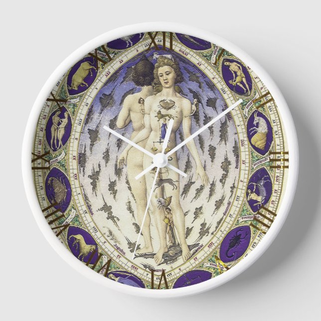 Anatomischer Zodiac-Mann Uhr (Vorderseite)