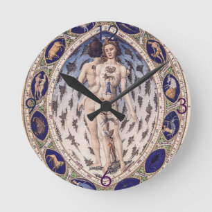 Anatomischer Zodiac-Mann Wanduhr