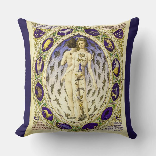 Anatomischer Zodiac-Mensch Kissen (Vorderseite)