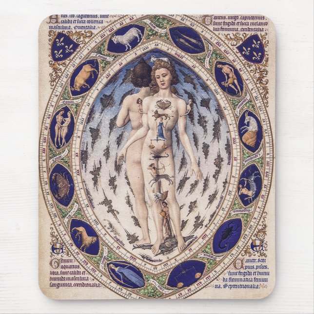 Anatomischer Zodiac-Mensch Mousepad (Vorne)
