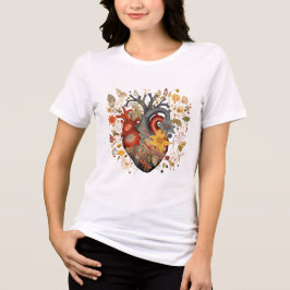 Anatomisches Blumenherz" T - Shirt der Frauen