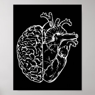 Anatomisches Gehirn Herzkrankenlehrer Student Nurs Poster
