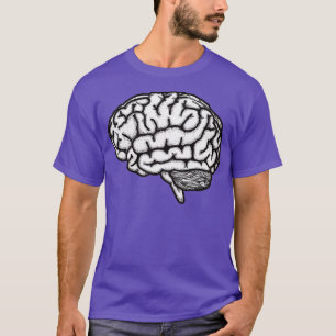 Anatomisches Gehirn schwarz-weiß T-Shirt