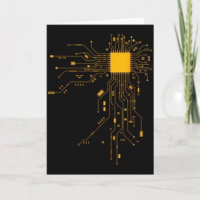 Anatomisches Herz CPU Prozessor Computerwissenscha Karte (Vorderseite)