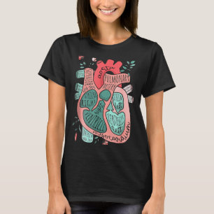 Anatomisches Herz Kardiologie Icu Cvicu Krankensch T-Shirt