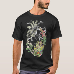 Anatomisches Herz und Blume zeigen Ihre Liebe  T-Shirt