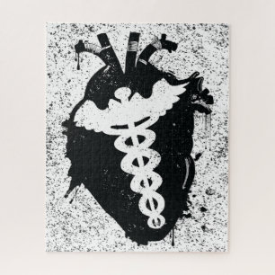 Anatomisches Herz von Caduceus Puzzle