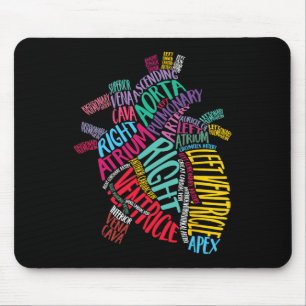 Anatomisches Herzdesign Herz-Kreislauf-Knorpel Mousepad