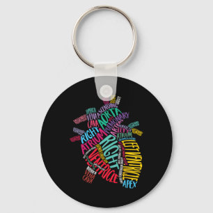 Anatomisches Herzdesign Herz-Kreislauf-Knorpel Schlüsselanhänger