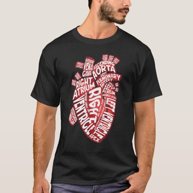Anatomisches menschliches Herz Kardiologie Medikal T-Shirt (Vorderseite)