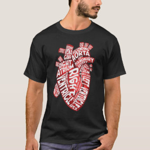 Anatomisches menschliches Herz Kardiologie Medizin T-Shirt