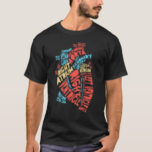 Anatomisches menschliches Herz Kardiologie Medizin T-Shirt
