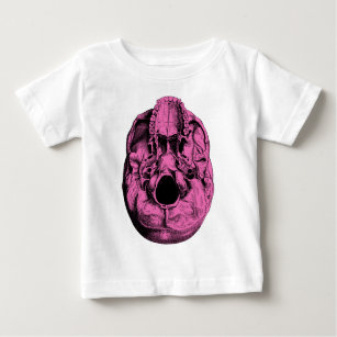 Anatomisches menschliches Schädel-Basis-Rosa Baby T-shirt
