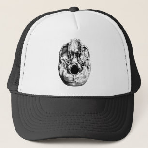 Anatomisches menschliches Schädel-Basis-Schwarzes Truckerkappe