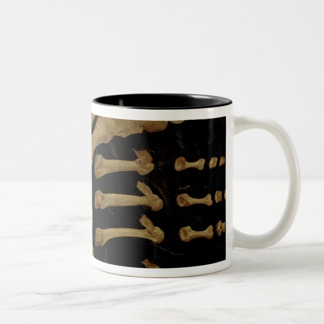 Anatomisches Zeichnen der Knochen des Fußes Zweifarbige Tasse (Rechts)
