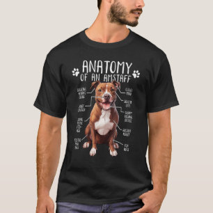 Anatomy American Staffordshire Terrier Dog Amstaff T-Shirt