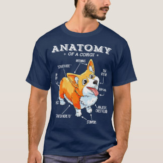 Anatomy Corgi Dog T-Shirt