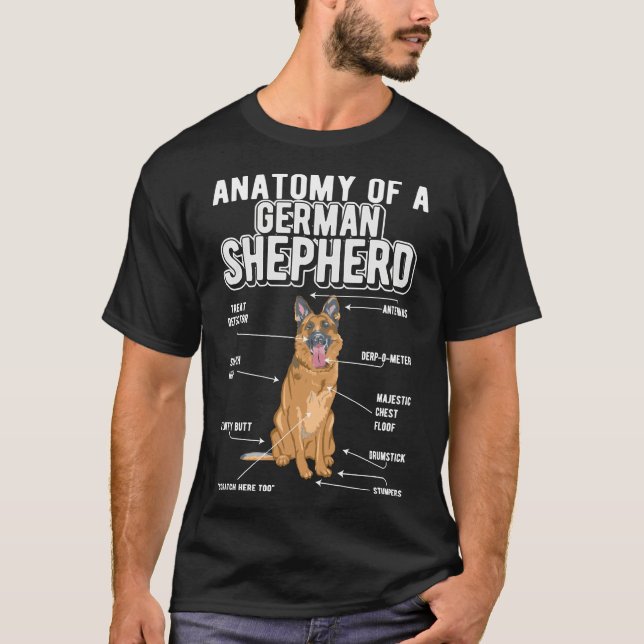 Anatomy Funny Dog T-Shirt (Vorderseite)
