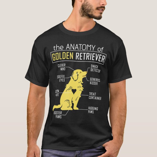 Anatomy Golden Retriever T-Shirt (Vorderseite)