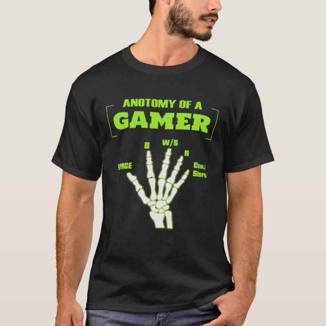 Anatomy Hand Gaming  For Boys  Mens Gamer T-Shirt (Vorderseite)