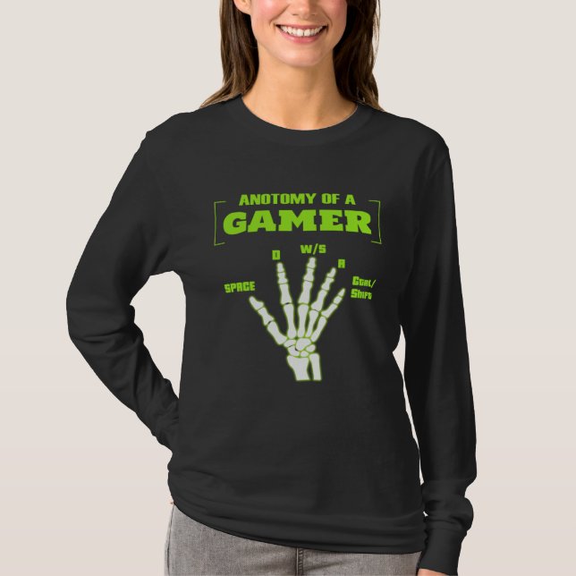 Anatomy Hand Gaming  For Boys  Mens Gamer T-Shirt (Vorderseite)