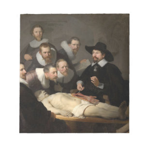 Anatomy Lesson Dr. Nicolaes Tulp Rembrandt Notizblock