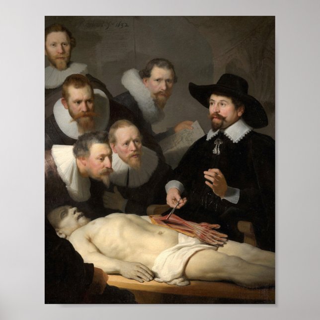 Anatomy Lesson Dr. Nicolaes Tulp Rembrandt Poster (Vorne)