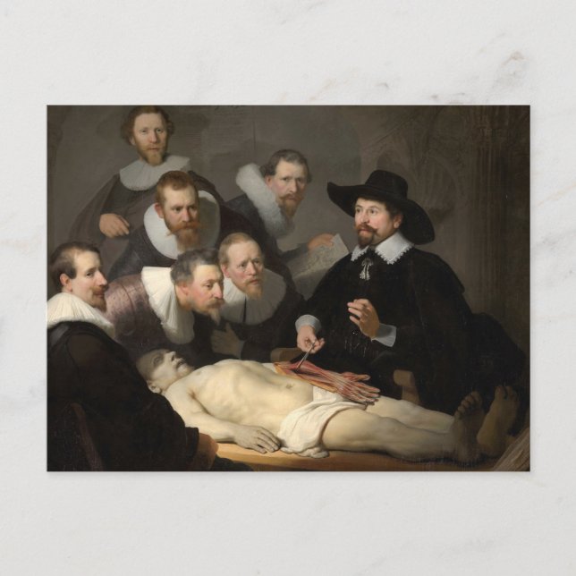 Anatomy Lesson Dr Nicolaes Tulp Rembrandt Postkarte (Vorderseite)
