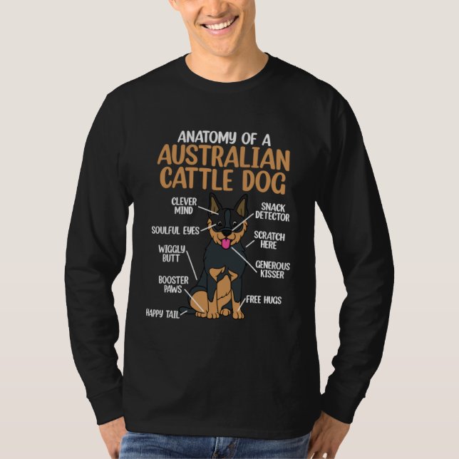 Anatomy Of A Australian Cattle Dog T-Shirt (Vorderseite)