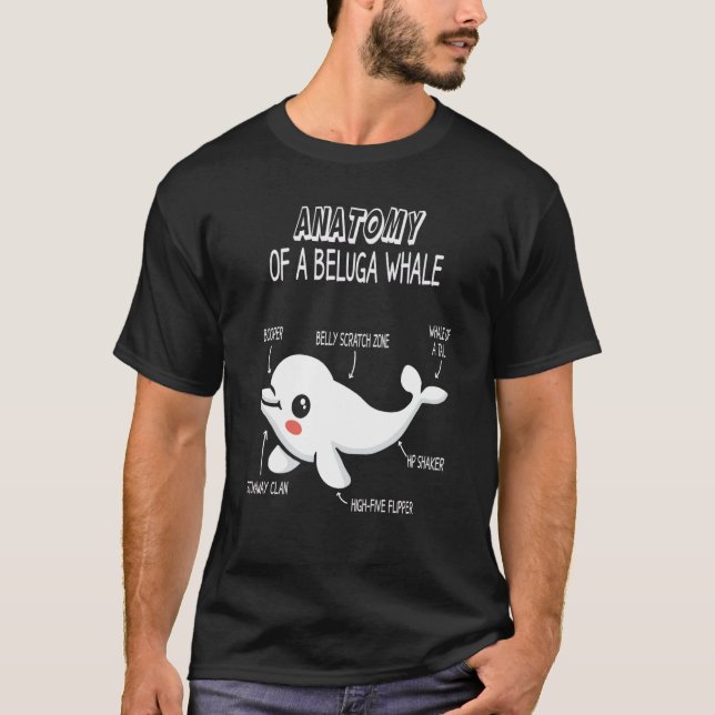 Anatomy Of A Beluga Whale Beluga White Whale narwh T-Shirt (Vorderseite)