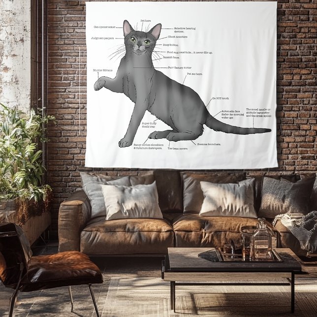 Anatomy of a Cat Wandteppich (Von Creator hochgeladen)