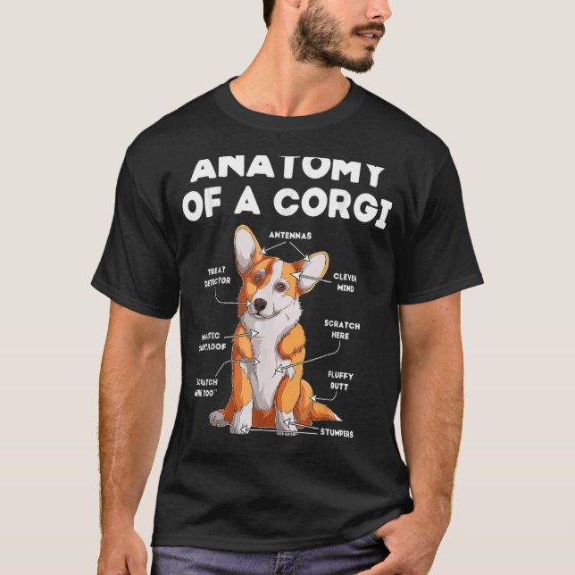 Anatomy of a Corgi T-Shirt (Vorderseite)