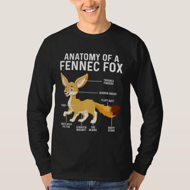 Anatomy Of A Fennec Fox  Fennec Foxes T-Shirt (Vorderseite)