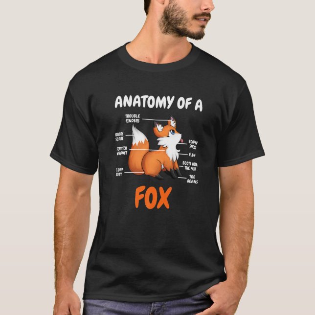 Anatomy Of a Fox  animal Sweet carnivore Fox T-Shirt (Vorderseite)
