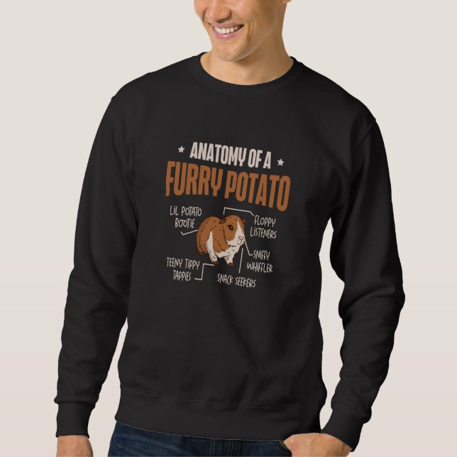 Anatomy Of A Furry Potato Guinea Pig  2 Sweatshirt (Vorderseite)
