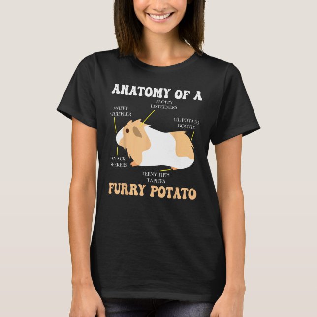 Anatomy Of A Furry Potato Guinea Pig  Clothing 1 T-Shirt (Vorderseite)
