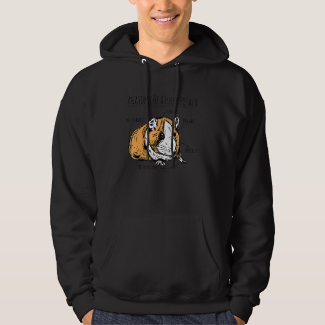 Anatomy Of A Furry Potatoe Graphic Owner Pet Cavy  Hoodie (Vorderseite)