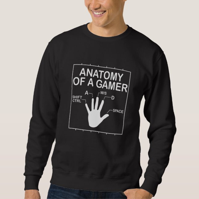 Anatomy Of a Gamer Hand Gaming Gamer Boy Men Funny Sweatshirt (Vorderseite)