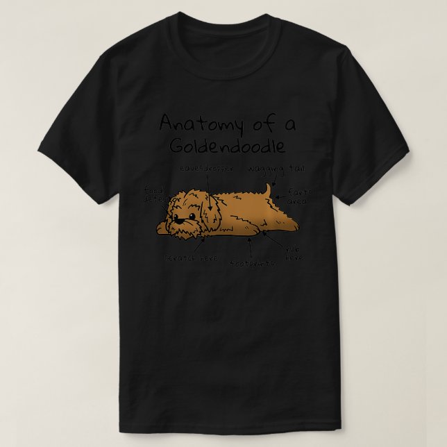 Anatomy Of A Goldendoodle Dog Premium  T-Shirt (Design vorne)