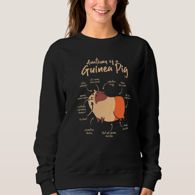 Anatomy Of A Guinea Pig Graphic Owner Pet Cavy Ani Sweatshirt (Vorderseite)