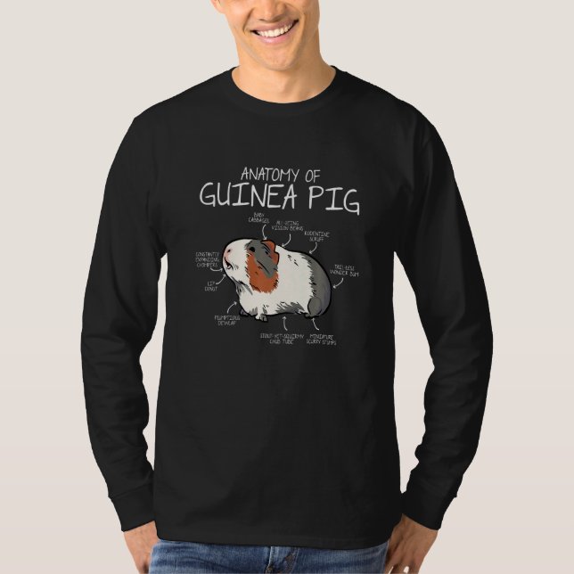 Anatomy Of A Guinea Pig Graphic Owner Pet Cavy Ani T-Shirt (Vorderseite)