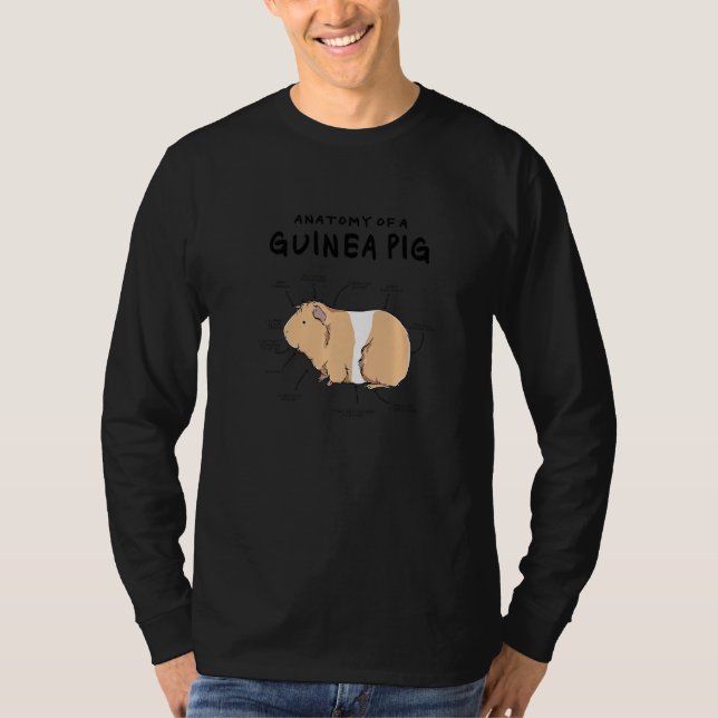 Anatomy Of A Guinea Pig Graphic Owner Pet Cavy Ani T-Shirt (Vorderseite)