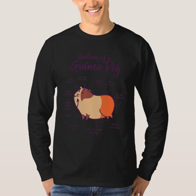 Anatomy Of A Guinea Pig Graphic Owner Pet Cavy Ani T-Shirt (Vorderseite)