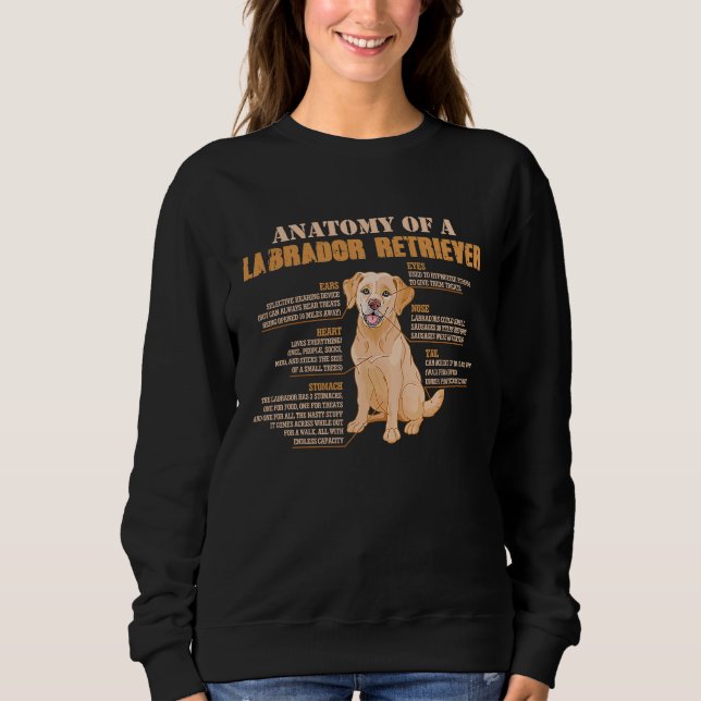 Anatomy of a Labrador Retriever  Dog Sweatshirt (Vorderseite)