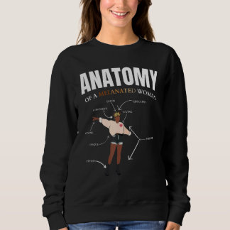 Anatomy of A Melanated Woman Melanin African Ameri Sweatshirt
