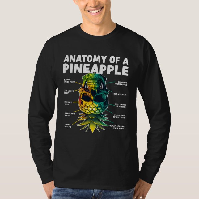 Anatomy of a Pineapple Upside Down Pineapple Swing T-Shirt (Vorderseite)