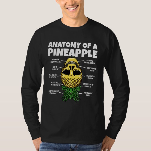 Anatomy Of A Pineapple Upside Down Pineapple Swing T-Shirt (Vorderseite)