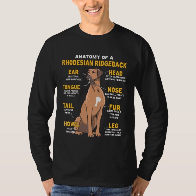 Anatomy Of A Rhodesian Ridgeback For Dog T-Shirt (Vorderseite)