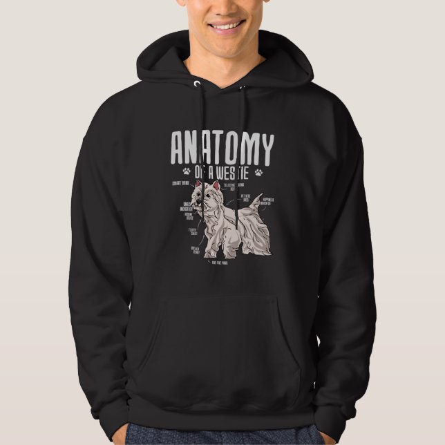 Anatomy Of A West Highland White Terrier Hoodie (Vorderseite)